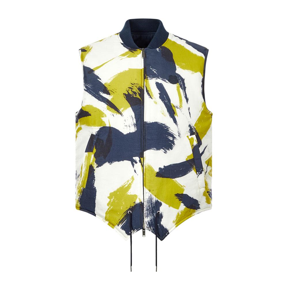 Kenzo Reversible Gilet - Mustard / Navy / White商品第1张图片规格展示