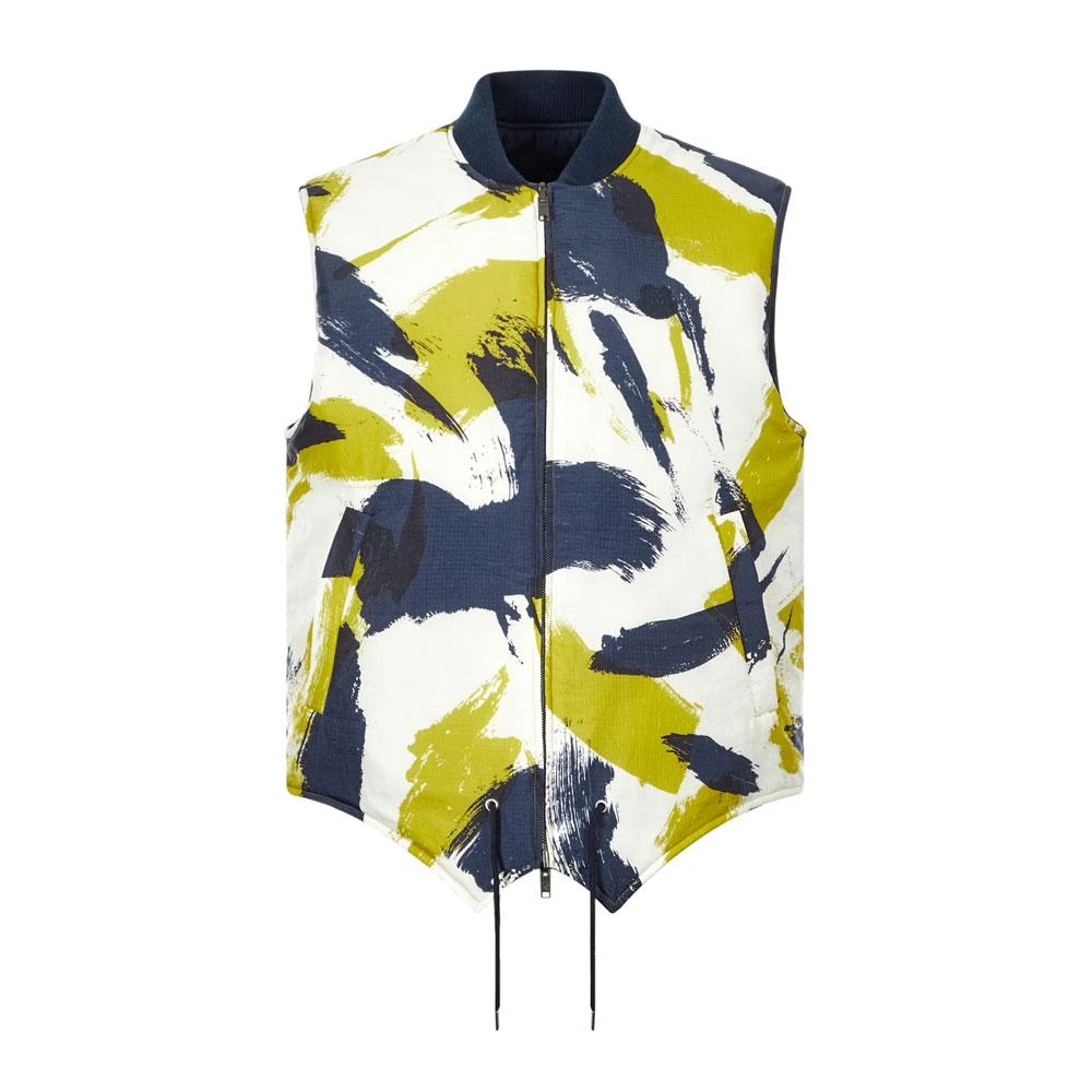 商品Kenzo|Kenzo Reversible Gilet - Mustard / Navy / White,价格¥1107,第1张图片