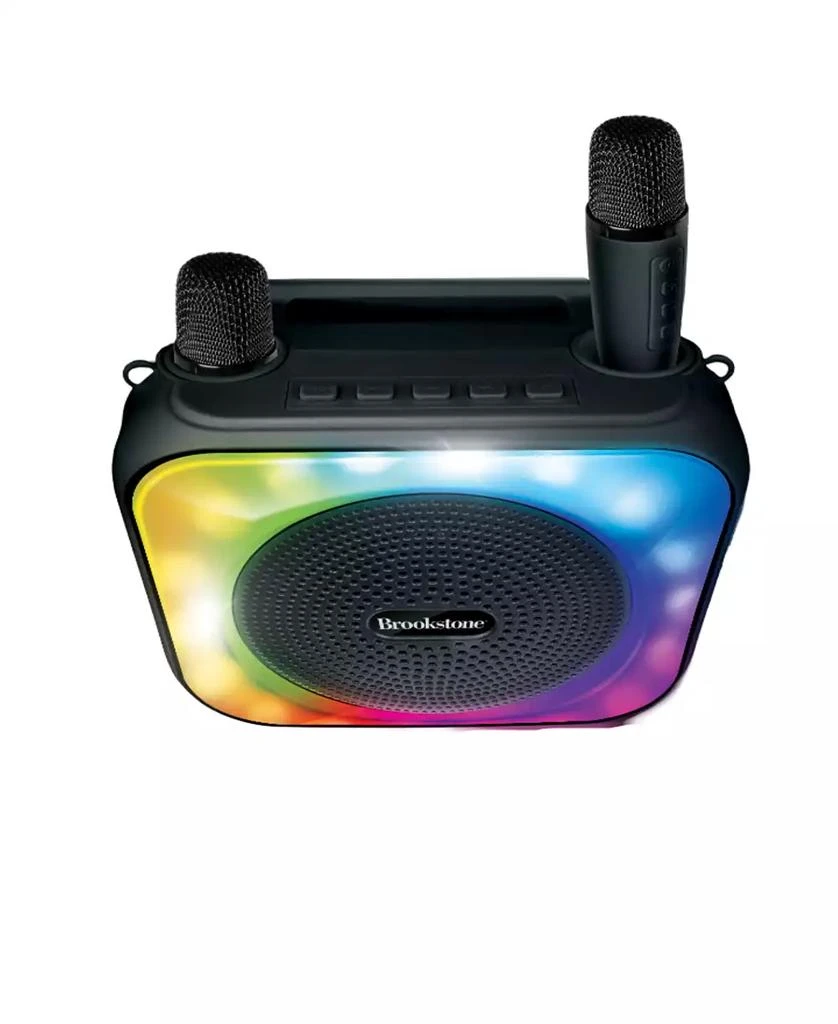 商品Brookstone|Karaoke Dynamite Duo Wireless Led Speaker With 2 Wireless Microphones,价格¥225,第2张图片详细描述