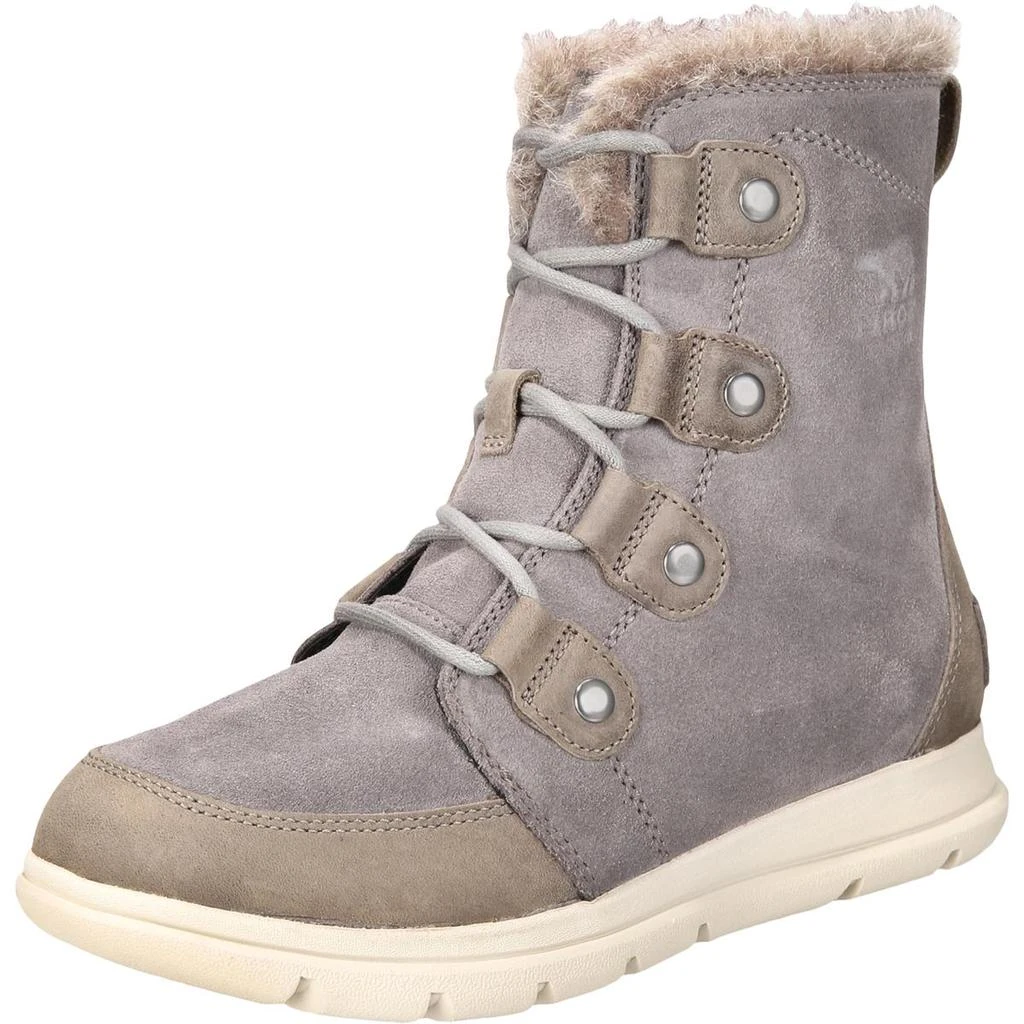 商品SOREL|Sorel Womens Explorer Joan Suede Faux Fur Winter Boots,价格¥161,第1张图片