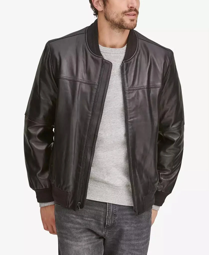 商品Marc New York by Andrew Marc|Men's Summit Leather Bomber Jacket,价格¥1953,第2张图片详细描述