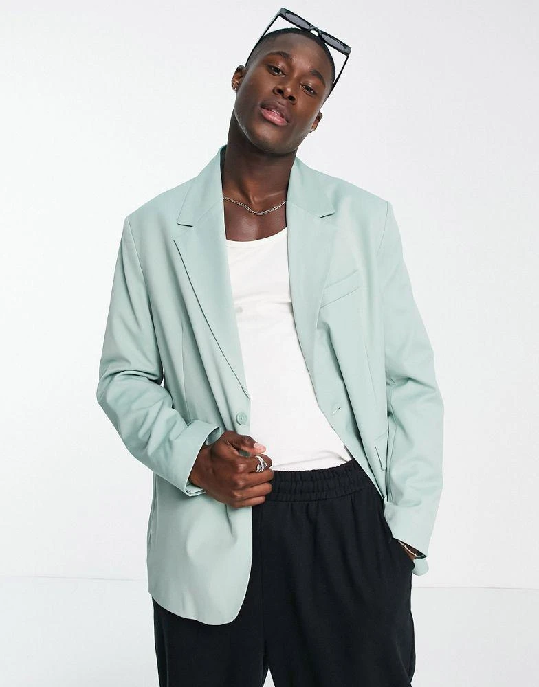 商品Bershka|Bershka two button blazer in mint,价格¥199,第1张图片