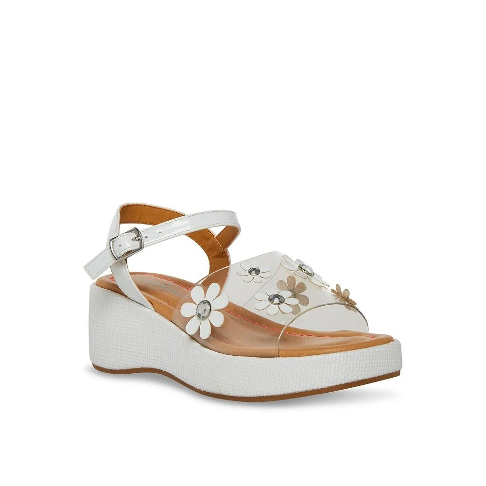 商品Steve Madden|Little Girls Jfarrah Flower Wedge Sandals,价格¥447,第1张图片