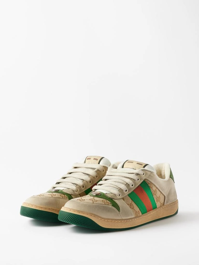 Screener distressed GG Supreme & leather trainers 商品