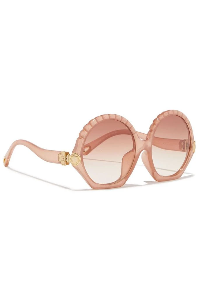 商品Chloé|Vera round-frame acetate sunglasses,价格¥952,第3张图片详细描述
