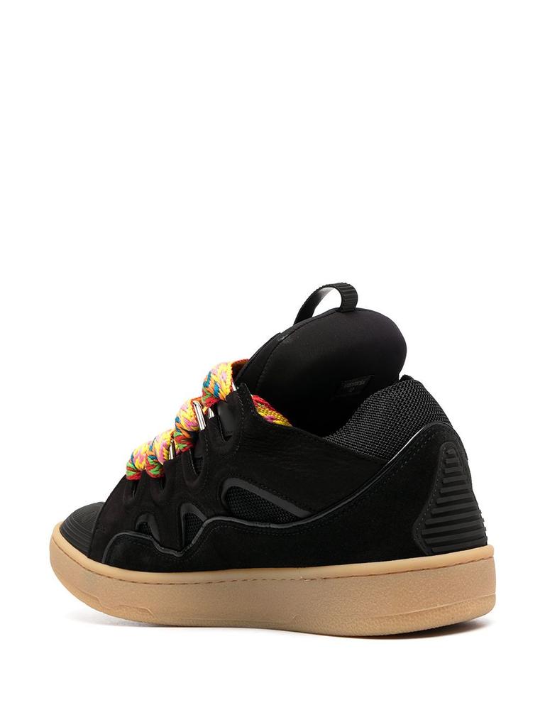 Lanvin Men's  Black Leather Sneakers商品第3张图片规格展示