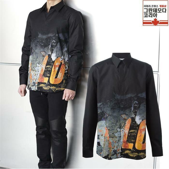 商品Givenchy|GIVENCHY 男士黑色印花长袖衬衫 15F6038675-001,价格¥3141,第1张图片