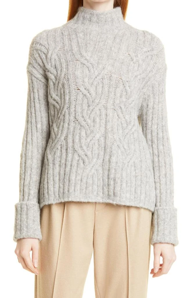 商品Vince|Mirrored Cable Turtleneck Sweater,价格¥1969,第1张图片