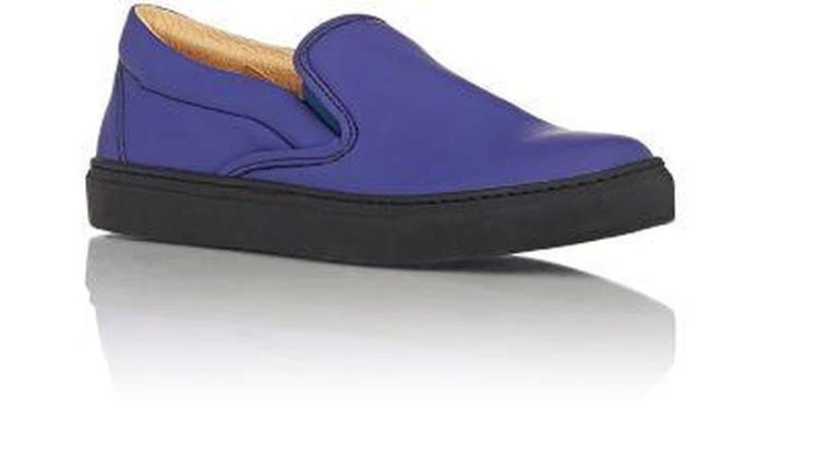 商品Barneys New York|Rubberized Leather Slip-On Sneakers,价格¥1035,第2张图片详细描述