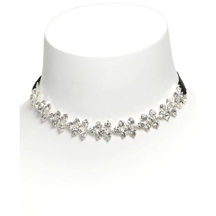 商品Anne Klein|Silver-Tone Crystal Clusters Ribbon Choker Necklace,价格¥83,第3张图片详细描述