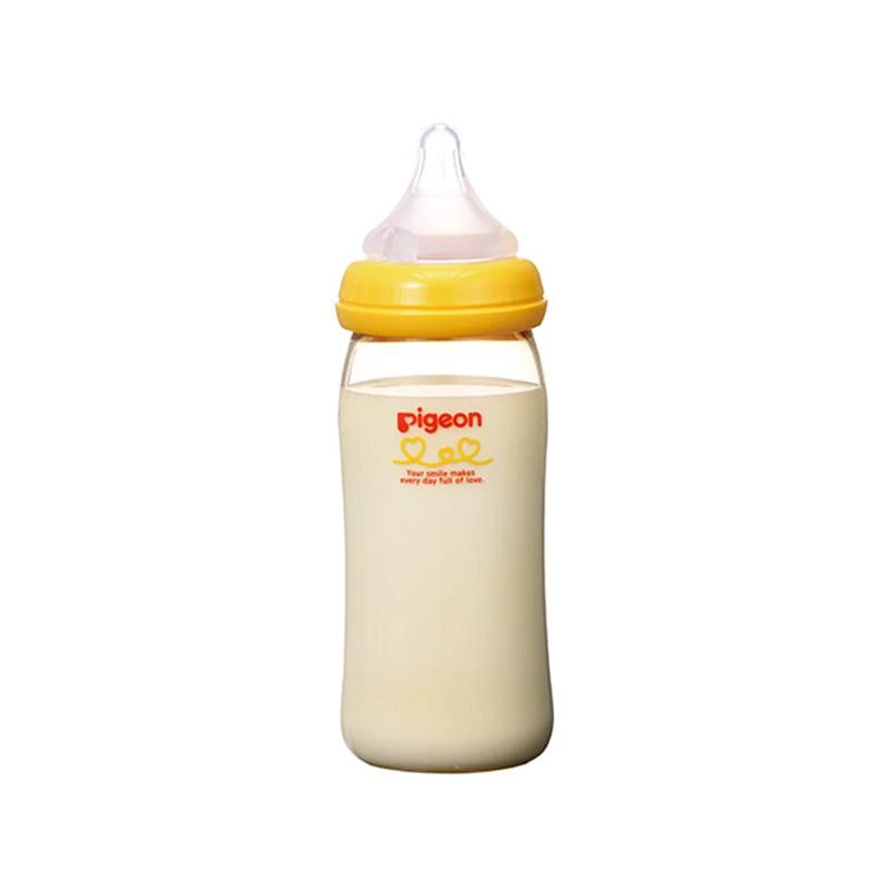 Pigeon贝亲 母乳实感奶瓶耐热玻璃橘黄色 240ml 商品