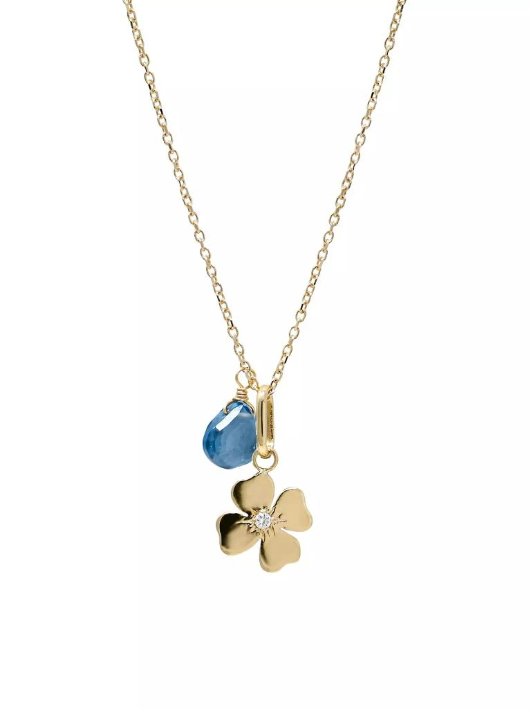 商品Anzie|Anzie X Mel Soldera 14K Yellow Gold, 0.01 TCW Diamond & London Blue Topaz Pendant Necklace,价格¥4308,第1张图片