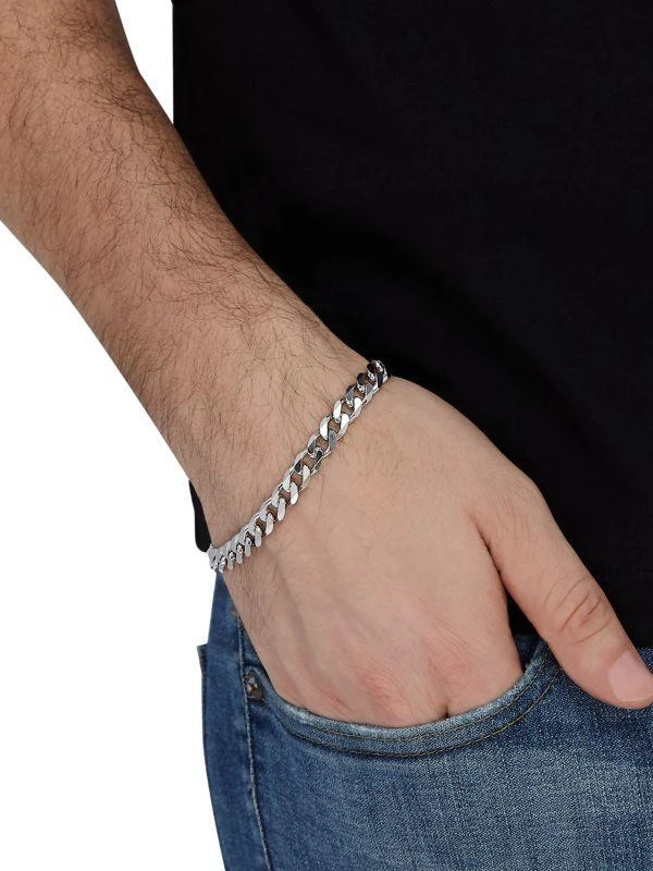 商品Saks Fifth Avenue|Sterling Silver Flat Curb Chain Bracelet,价格¥977,第2张图片详细描述