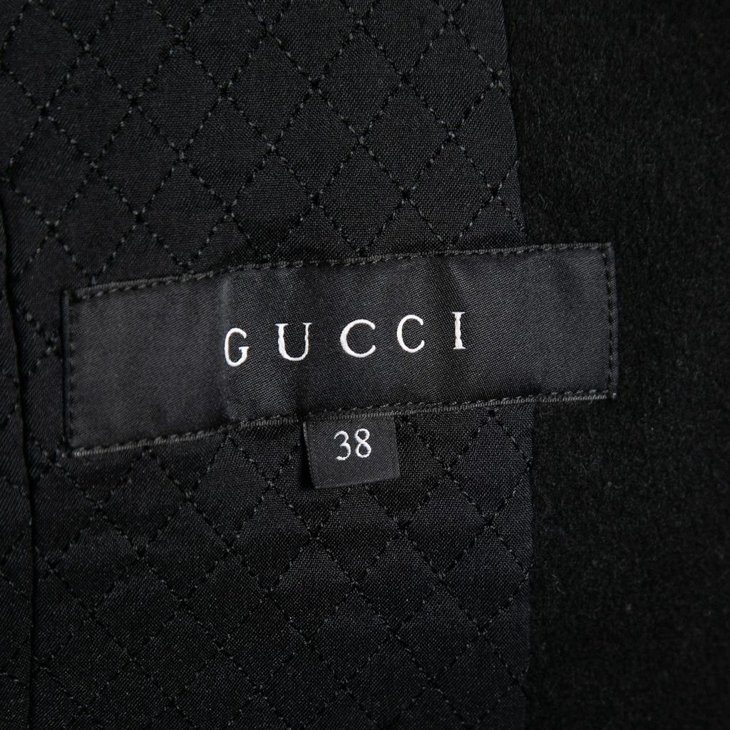 商品[二手商品] Gucci|Gucci Black Wool Detachable Collar Double-Breasted Coat S,价格¥3761,第5张图片详细描述