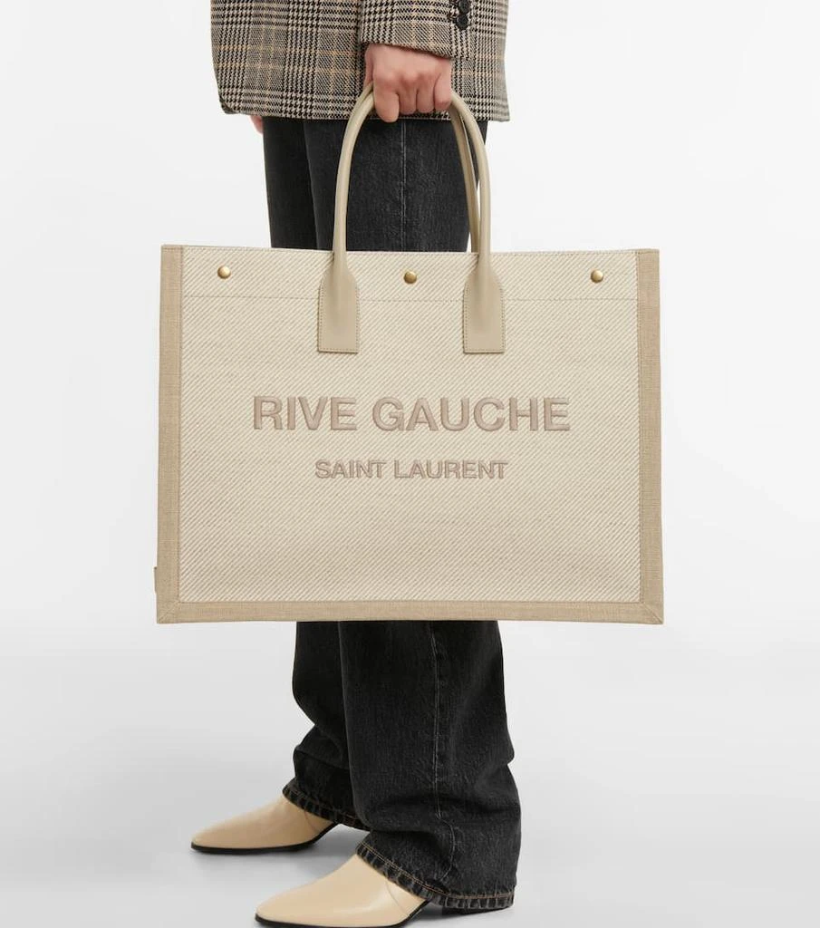 商品Yves Saint Laurent|Rive Gauche L号帆布托特包,价格¥17171,第2张图片详细描述