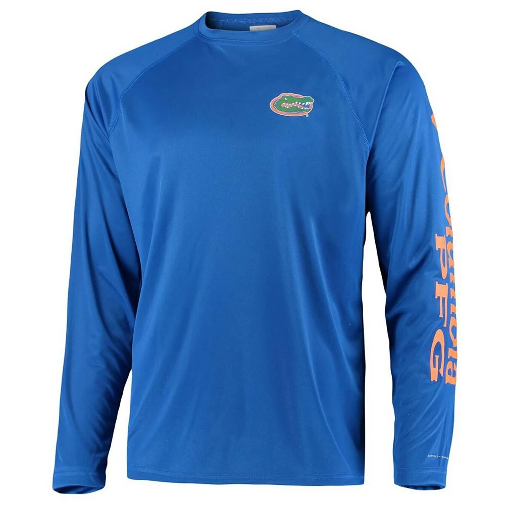 商品Columbia|Men's PFG Royal Florida Gators Terminal Tackle Omni-Shade Long Sleeve T-shirt,价格¥266,第2张图片详细描述