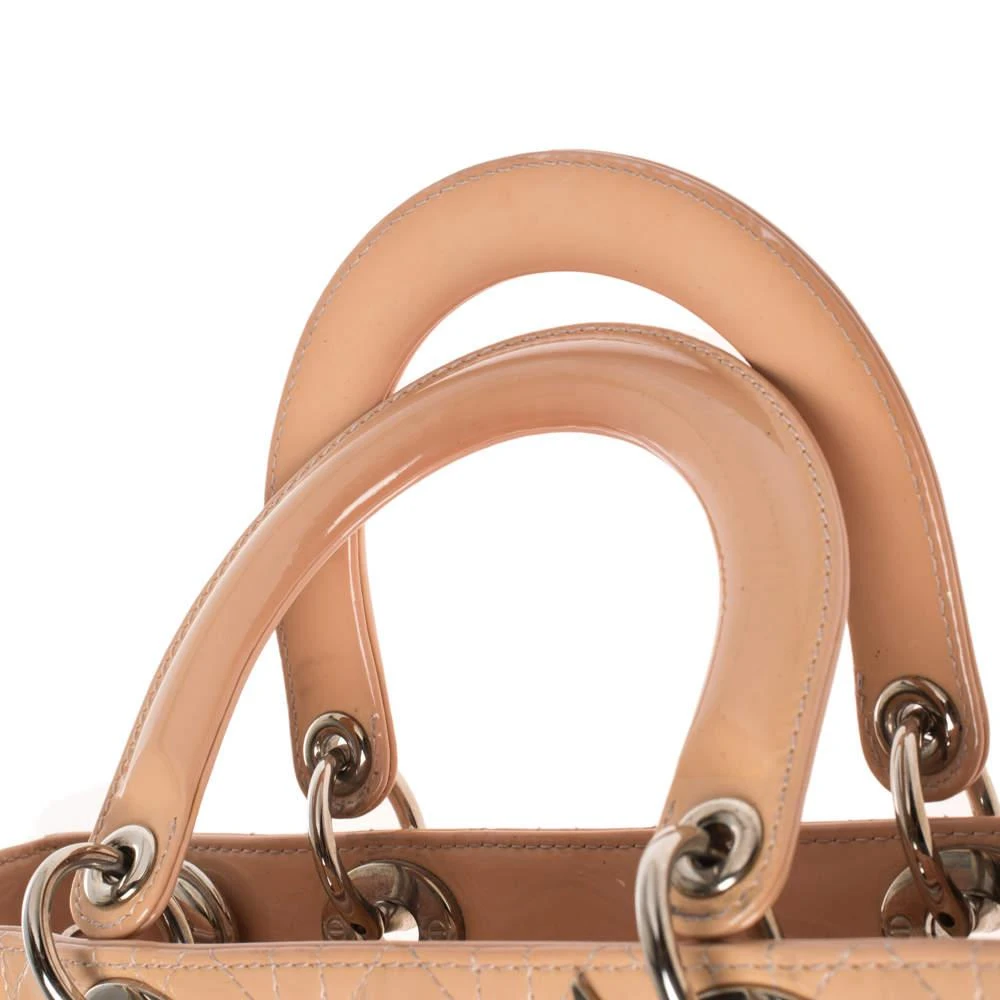 Dior Beige Cannage Patent Leather Large Lady Dior Tote 商品
