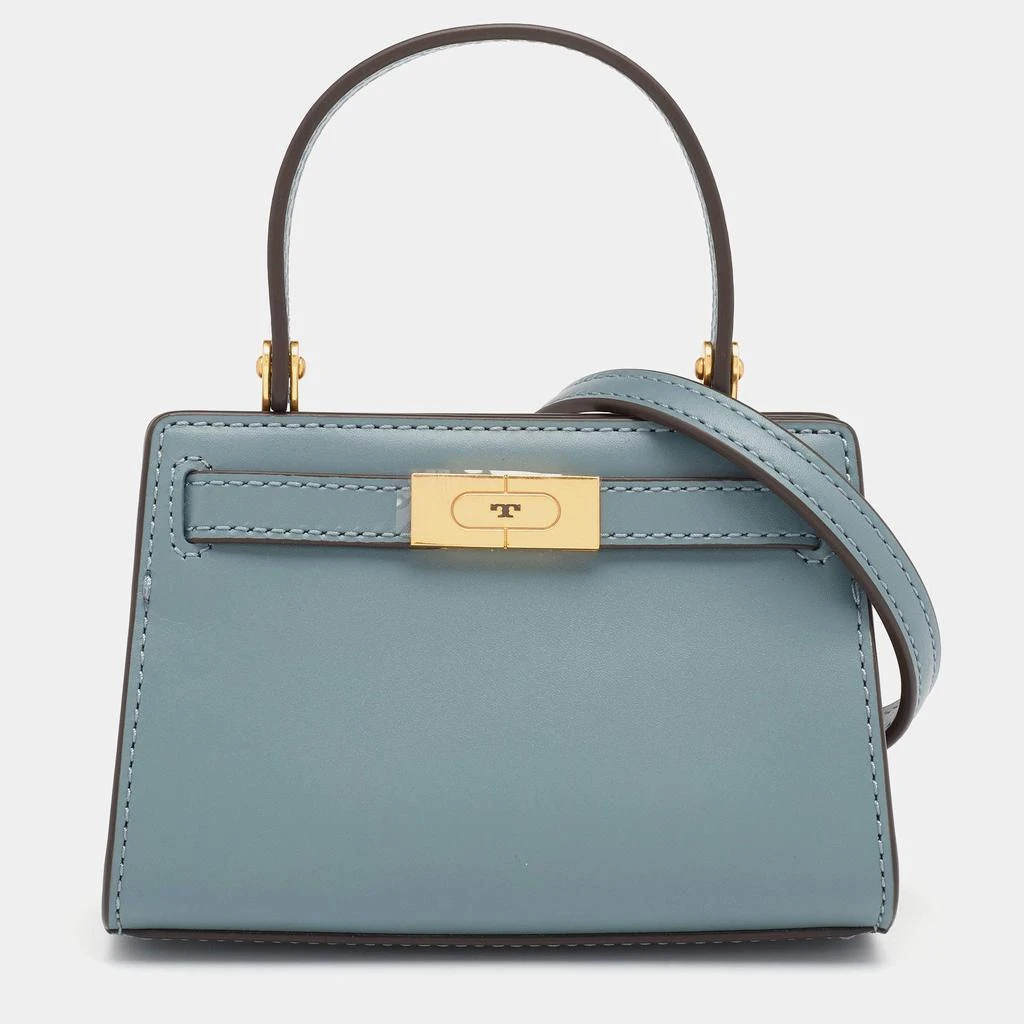 商品Tory Burch|Tory Burch Light Blue Leather Nano Lee Radziwill Crossbody Bag,价格¥2772,第1张图片