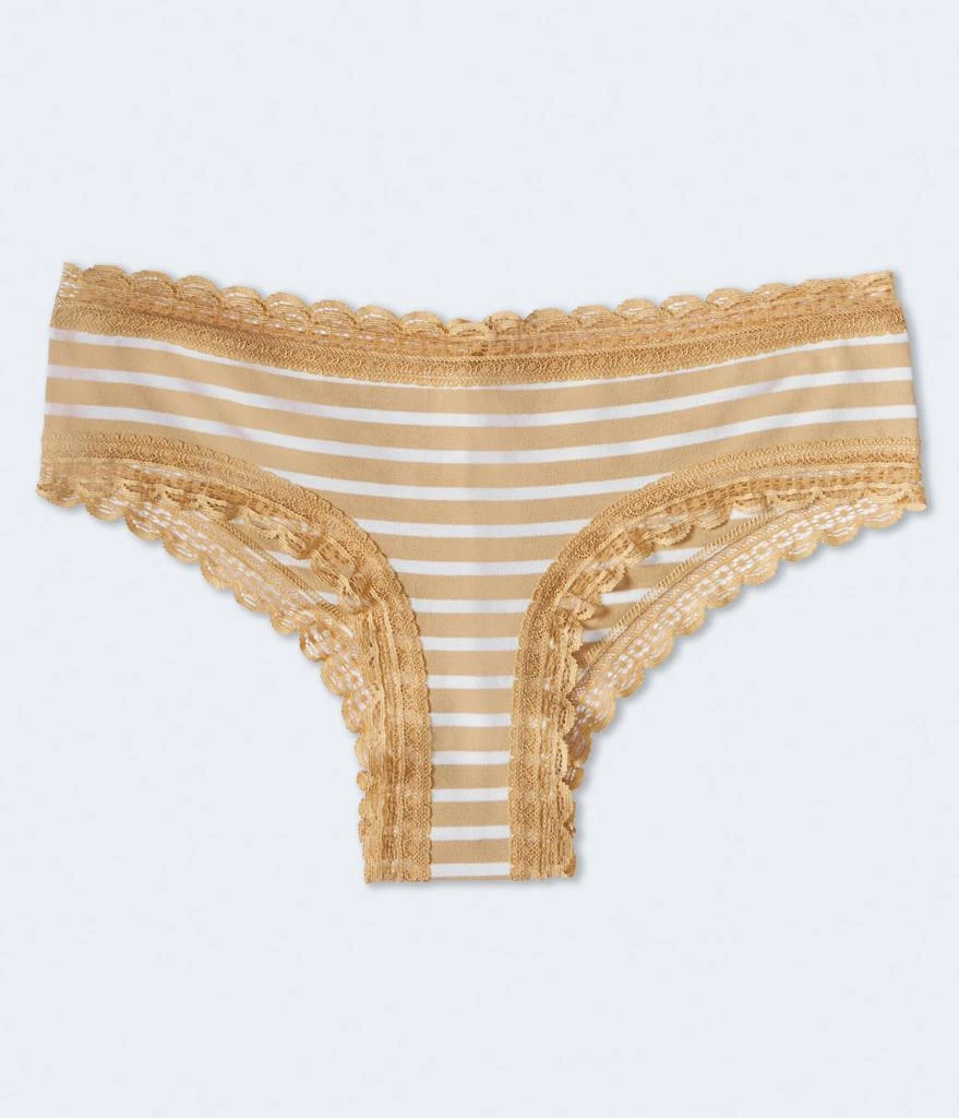 商品Aeropostale|Aeropostale Women's Striped Lace-Trim Cheeky,价格¥34,第1张图片