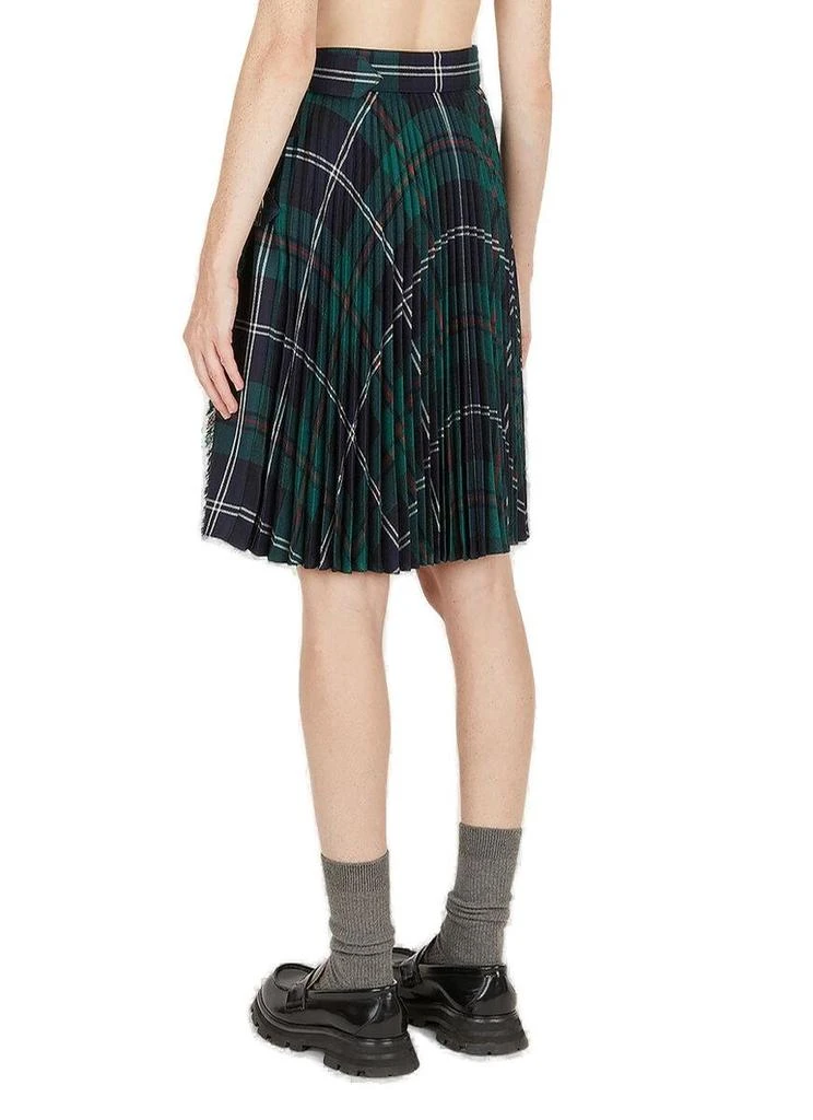 商品Burberry|Burberry Checked Buckle Detailed Frayed Edge Mini Skirt,价格¥11947,第2张图片详细描述