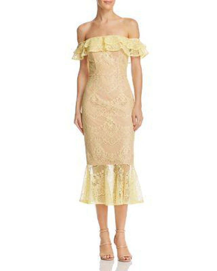 商品Jarlo|Toril Off-the-Shoulder Lace Dress,价格¥574,第1张图片