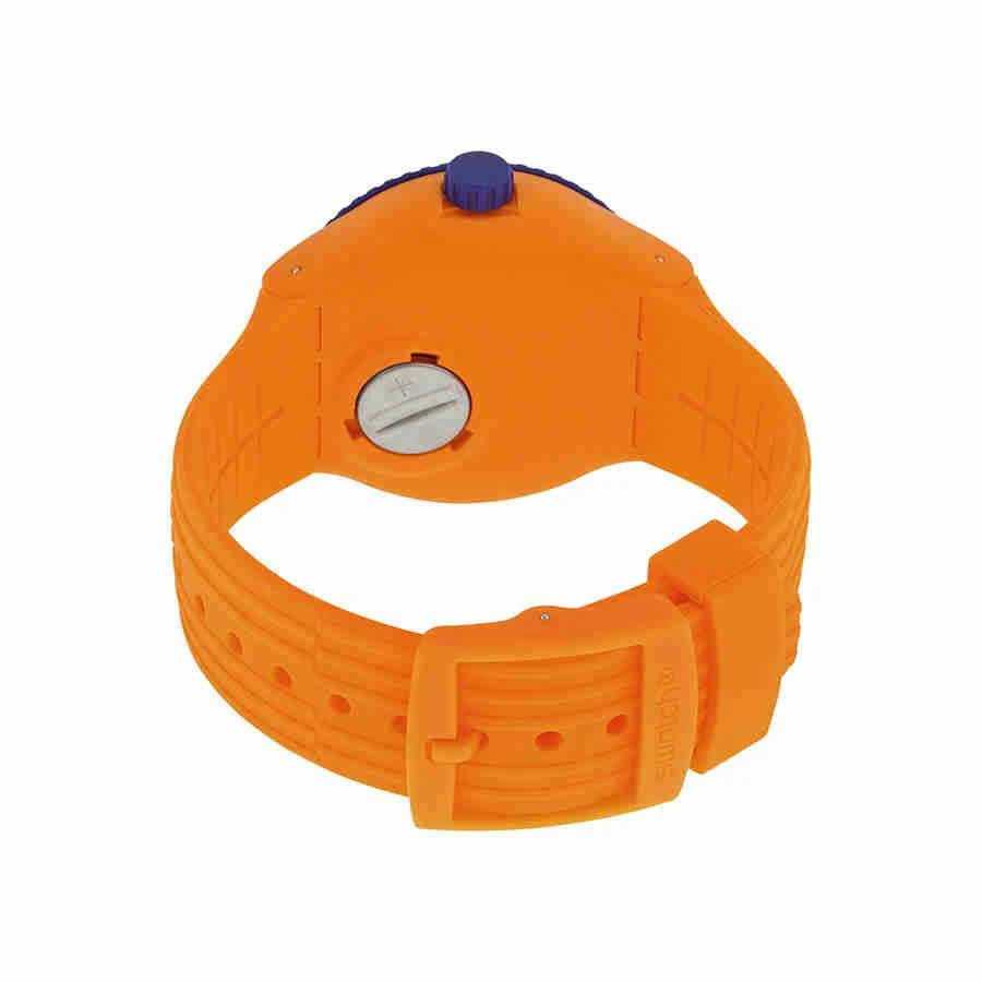 商品Swatch|Serfios Blue Dial Orange Silicone Men's Watch SUUO100,价格¥486,第3张图片详细描述