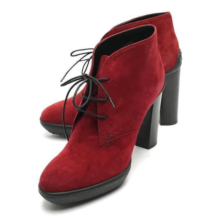 商品Tod's|Ladies Suede Boots in Dark Cherry,价格¥1175,第2张图片详细描述