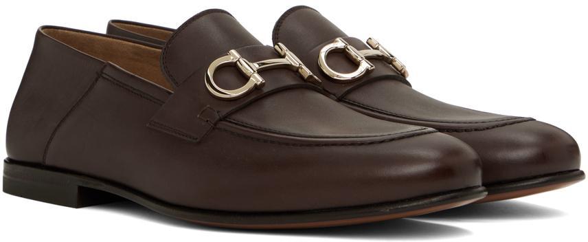 商品Salvatore Ferragamo|Brown Gancini Loafers,价格¥6707,第6张图片详细描述