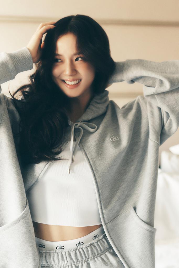 Alo Accolade Full Zip Hoodie - Athletic Heather Grey - Hoodies