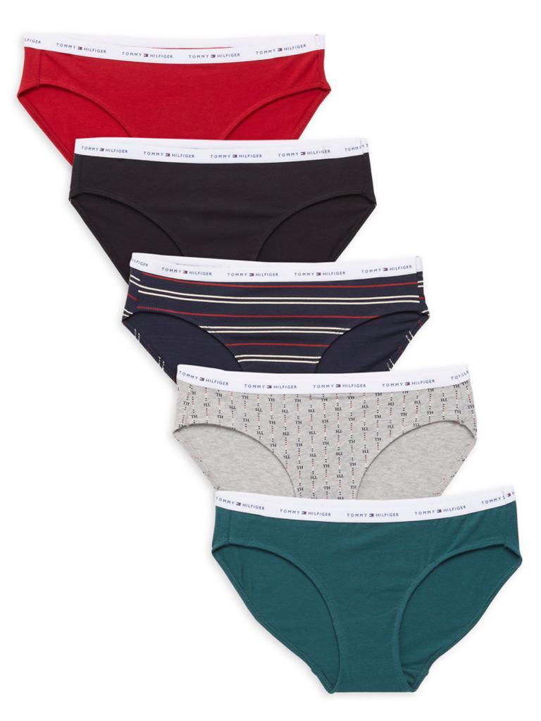 商品Tommy Hilfiger|5-Pack Logo Band Bikini Panties,价格¥185,第1张图片