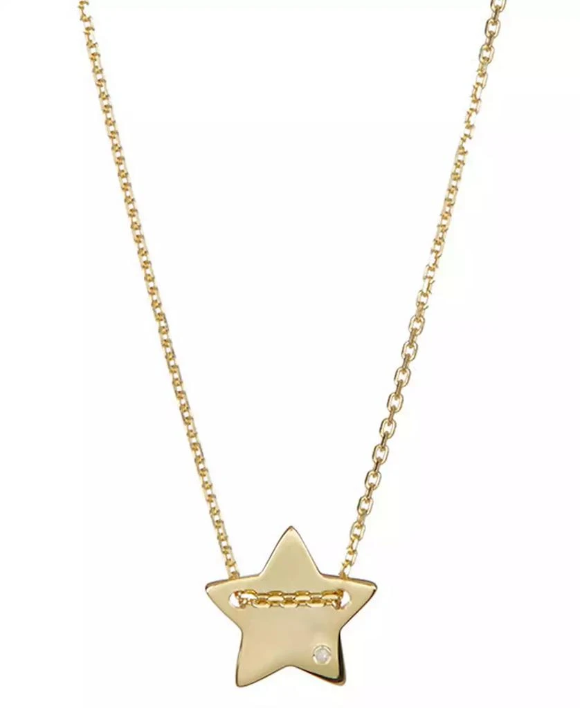 商品ADORNIA|14k Gold-Plated Star Charm Pendant Necklace, 16" + 2" extender,价格¥172,第1张图片