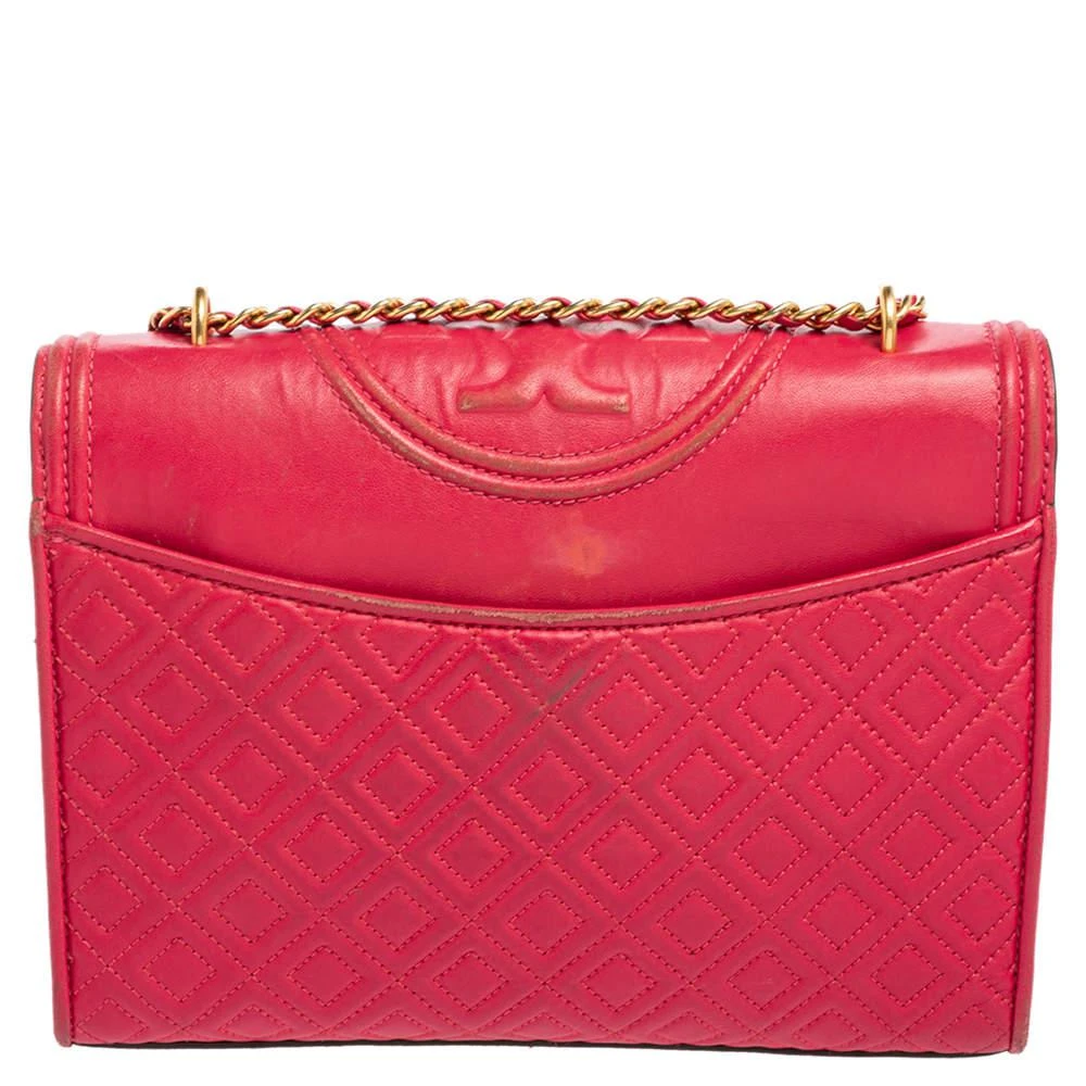 商品[二手商品] Tory Burch|Tory Burch Pink Leather Fleming Shoulder Bag,价格¥807,第4张图片详细描述