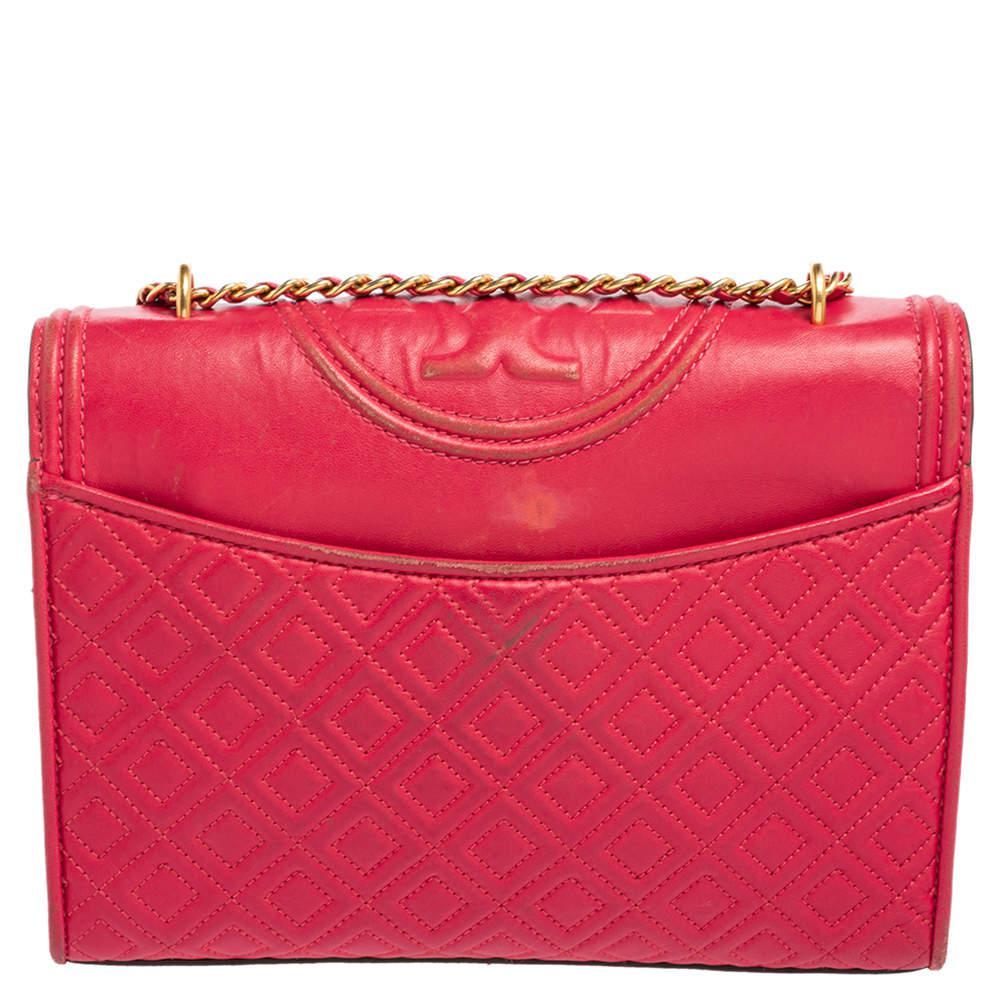 商品[二手商品] Tory Burch|Tory Burch Pink Leather Fleming Shoulder Bag,价格¥1095,第6张图片详细描述