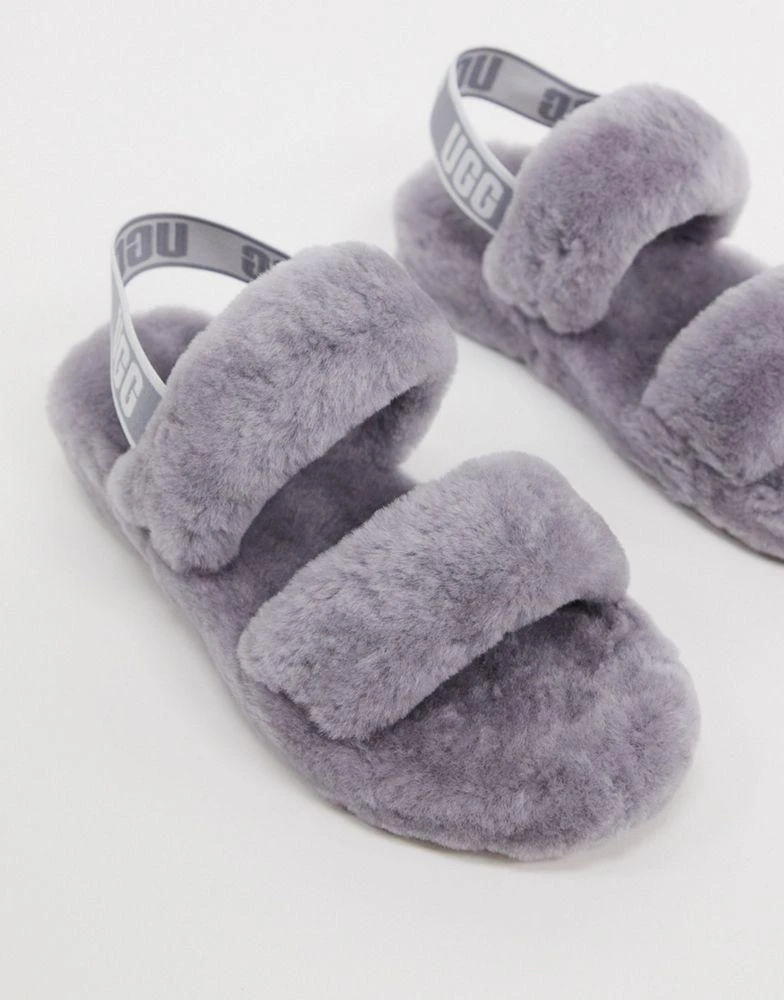 商品UGG|UGG Oh Yeah logo double strap sandals in soft amethyst,价格¥773,第2张图片详细描述