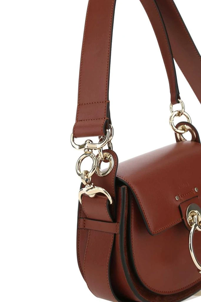 商品Chloé|Chloé Tess Logo Embossed Ring Embellished Shoulder Bag,价格¥8825,第4张图片详细描述