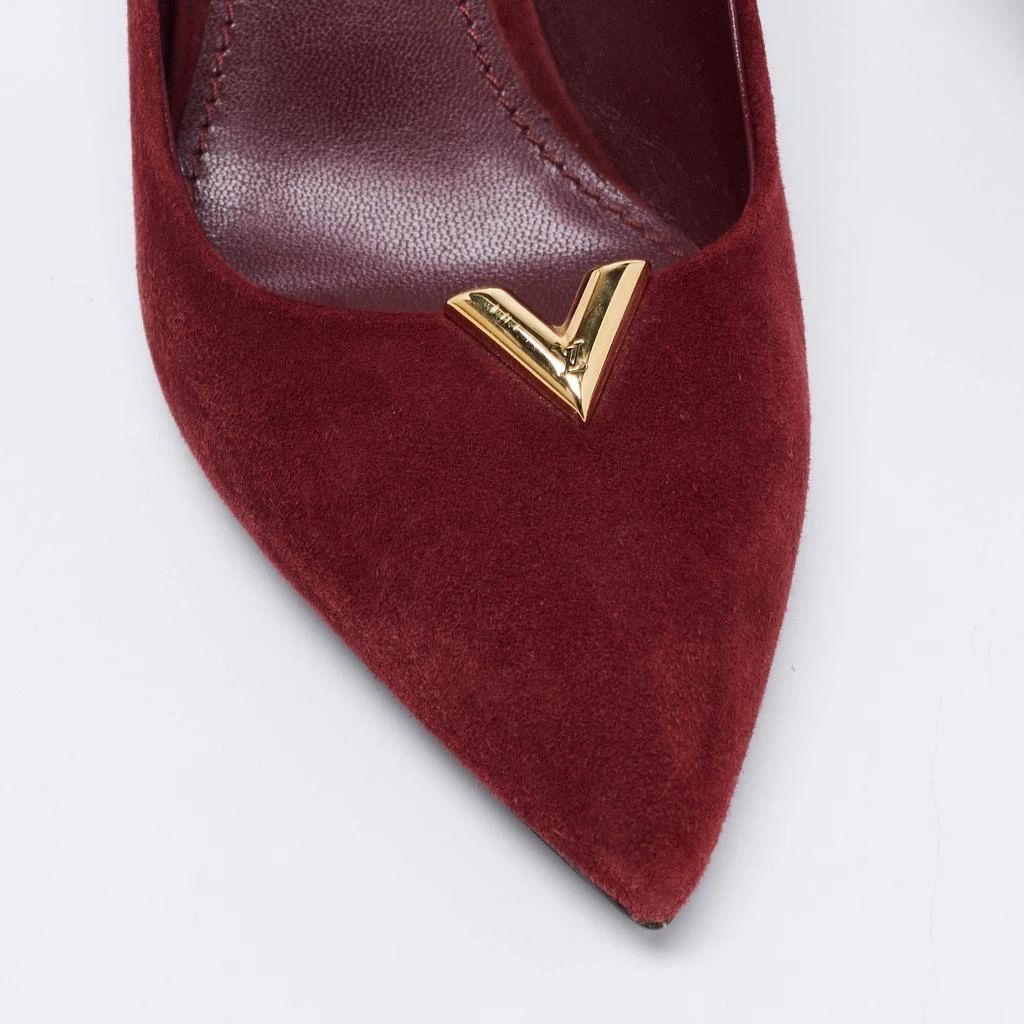 Louis Vuitton Dark Red Suede Heartbreaker Pointed Toe Pumps Size 39 商品