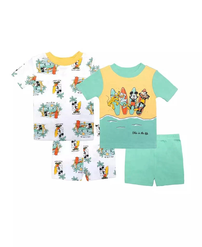 商品Mickey Mouse|Toddler Boys Cotton 4 Piece Pajama Set,价格¥75,第1张图片