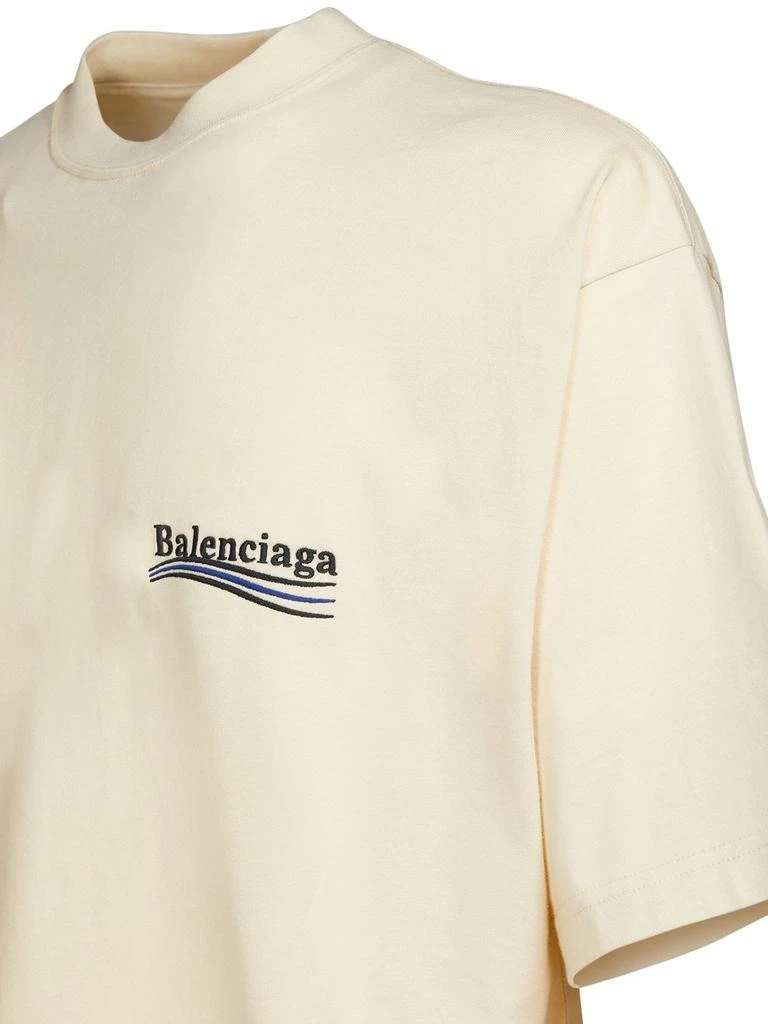 商品Balenciaga|Logo Embroidery Cotton T-shirt,价格¥5002,第3张图片详细描述