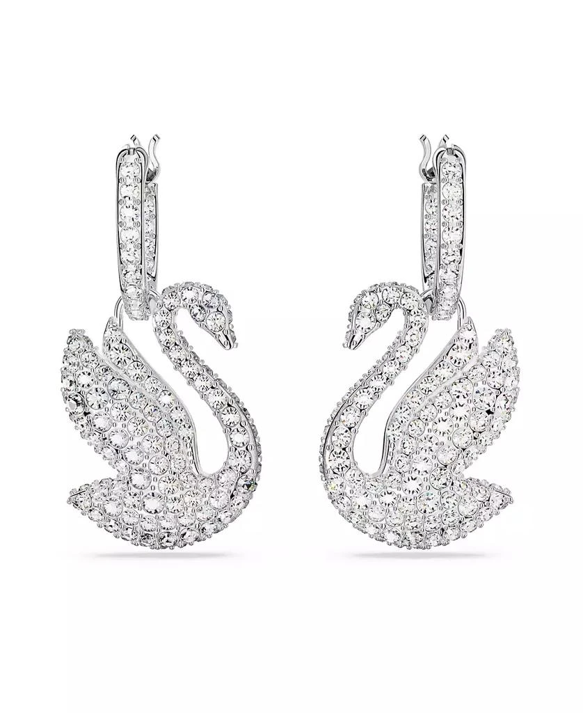 商品Swarovski|Crystal Swan Iconic Swan Drop Earrings,价格¥1266,第4张图片详细描述