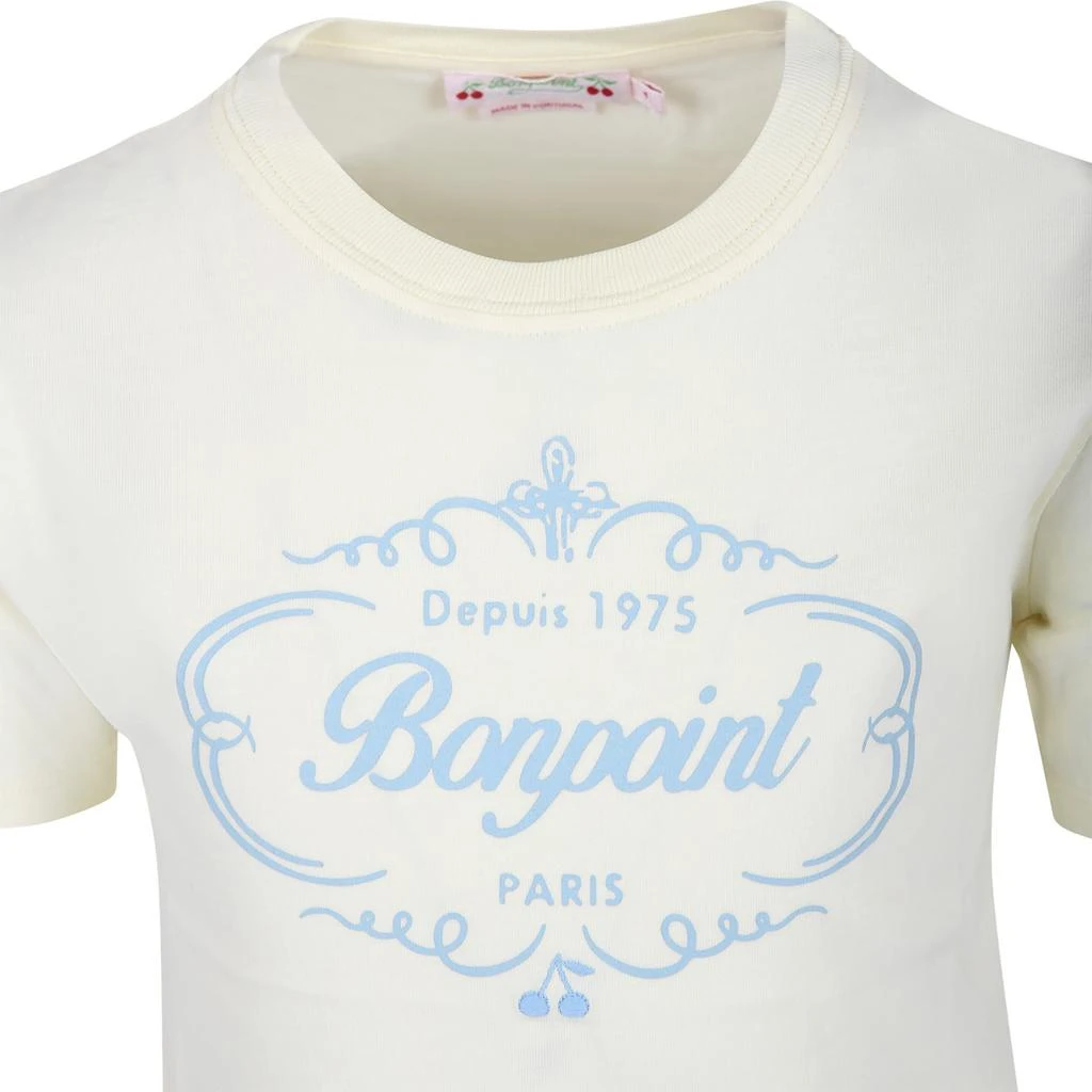 商品Bonpoint|Ivory T-shirt For Girl With Logo,价格¥773,第3张图片详细描述