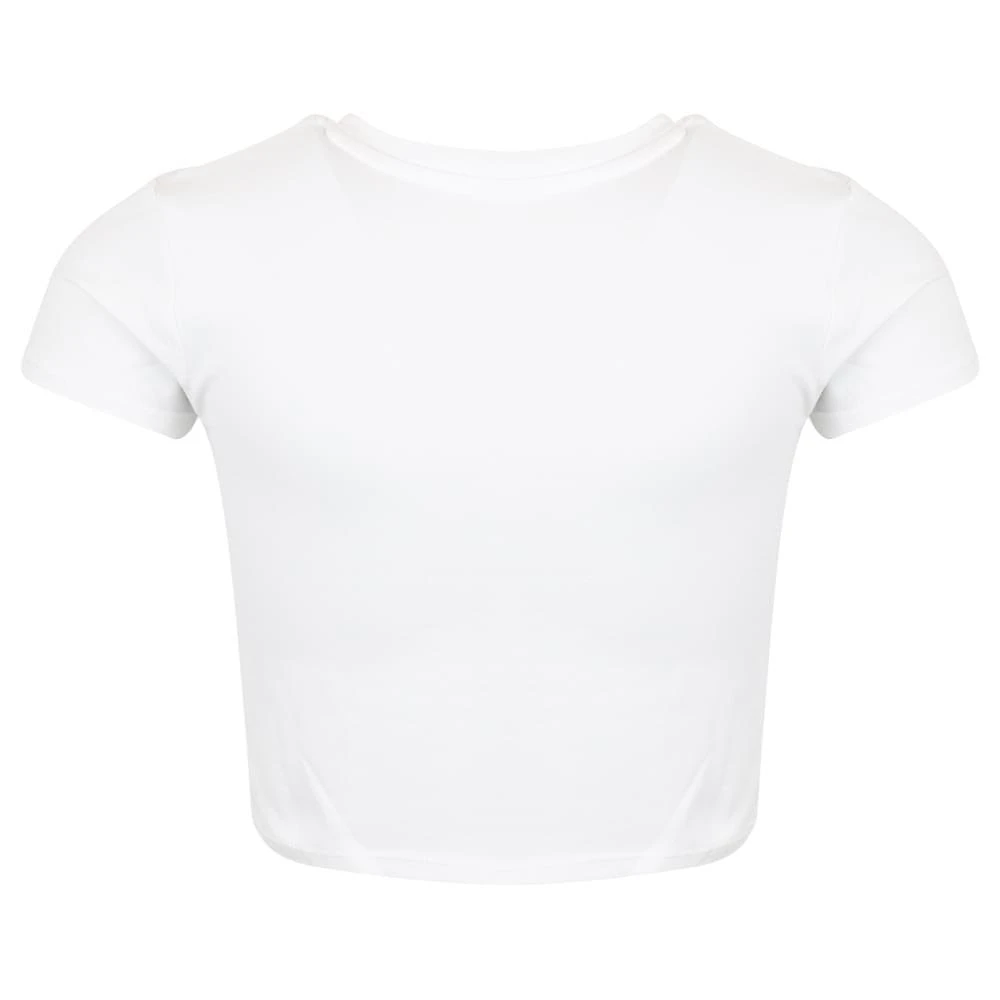 商品Michael Kors|White Cropped Logo Tie T Shirt,价格¥157,第3张图片详细描述