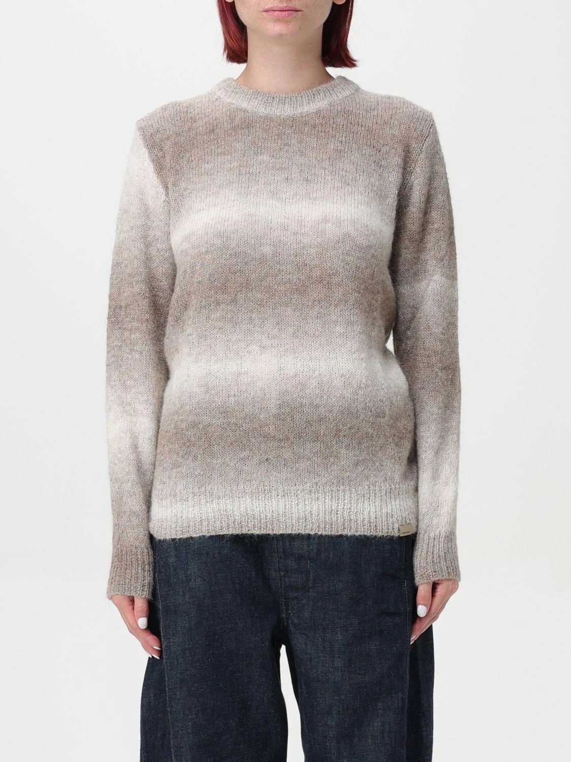 商品【商品预售7天】 Woolrich|Woolrich 女士针织毛衣 CFWWKN0282FRUF0748703 灰色,价格¥1271,第1张图片