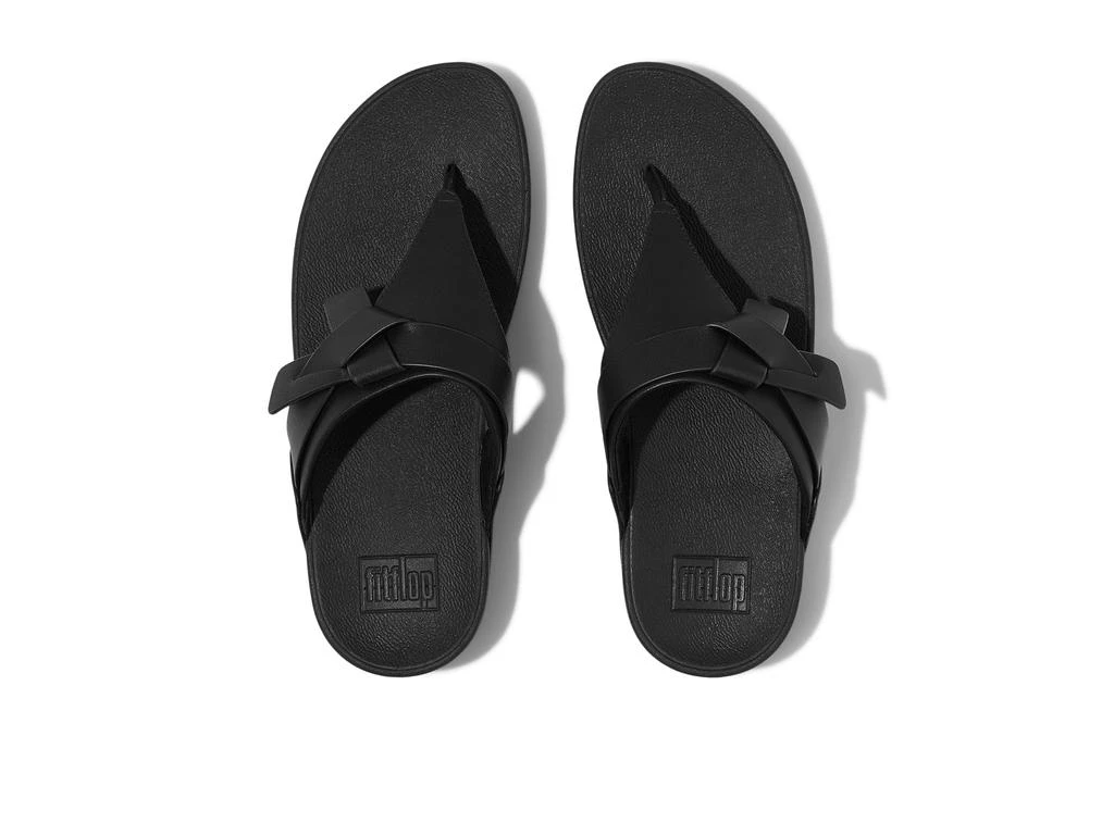 商品FitFlop|Lulu Folded-Knot Leather Toe-Post Sandals,价格¥501,第2张图片详细描述