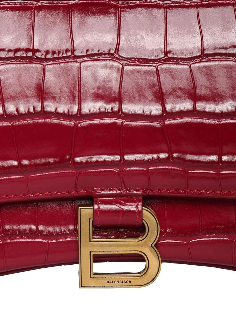 商品Balenciaga|Hourglass Croc Embossed Leather Bag,价格¥22997,第4张图片详细描述