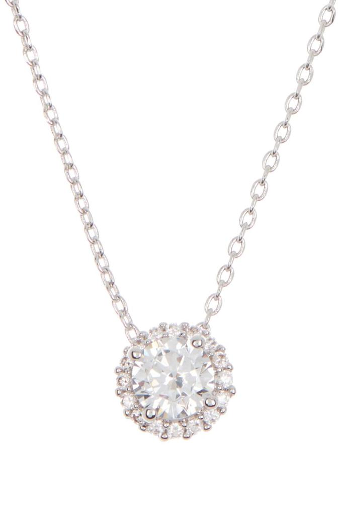 Adornia Swarovski Crystal Halo Necklace .925 Sterling Silver商品第1张图片规格展示