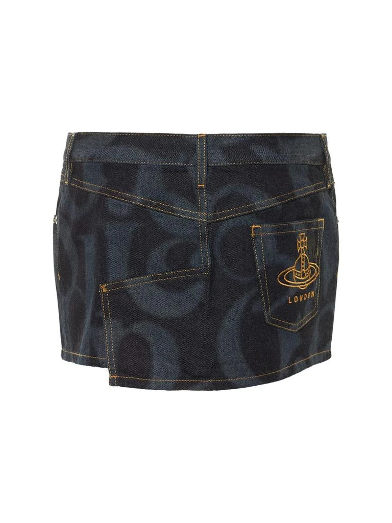 商品Vivienne Westwood|Logo Printed Denim Mini Skirt,价格¥1431,第5张图片详细描述