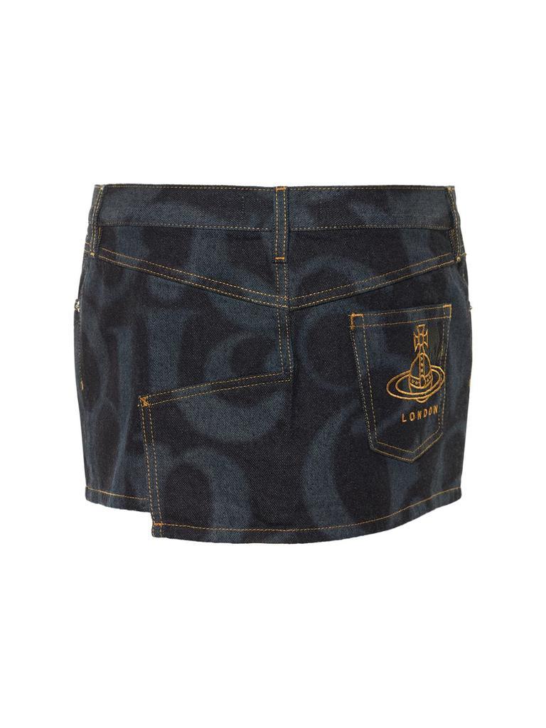 商品Vivienne Westwood|Logo Printed Denim Mini Skirt,价格¥1342,第7张图片详细描述