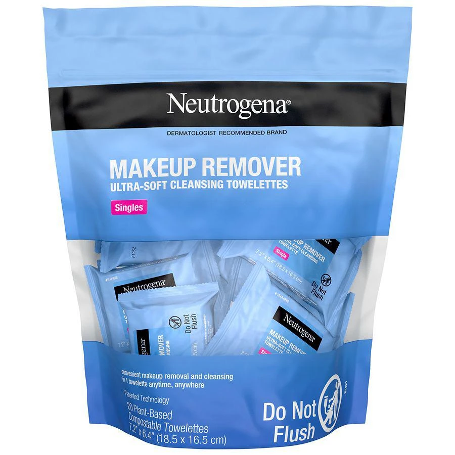 商品Neutrogena|Cleansing Makeup Remover Wipes, Individually Wrapped Unspecified,价格¥79,第1张图片