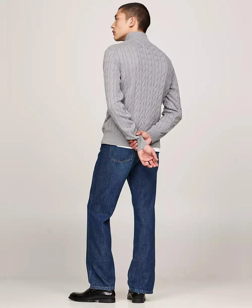 商品Tommy Hilfiger|Men's Long-Sleeve Cable Knit Quarter-Zip Sweater,价格¥538,第2张图片详细描述