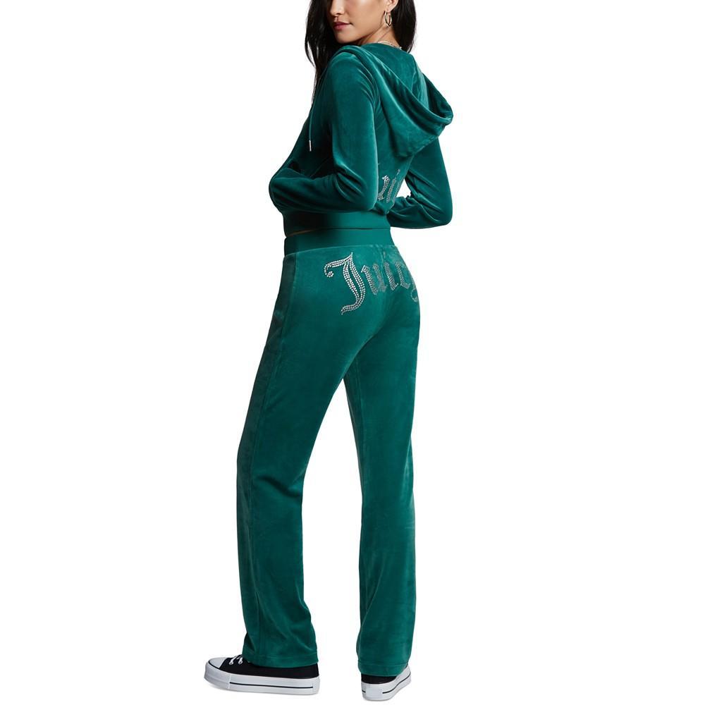 商品Juicy Couture|Women's Mid-Rise Embellished Velour Pants,价格¥717,第7张图片详细描述